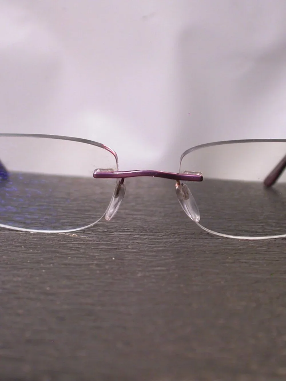 Silhouette Titan Frameless Purple Matte Clear Eyeglasses Made in Austria